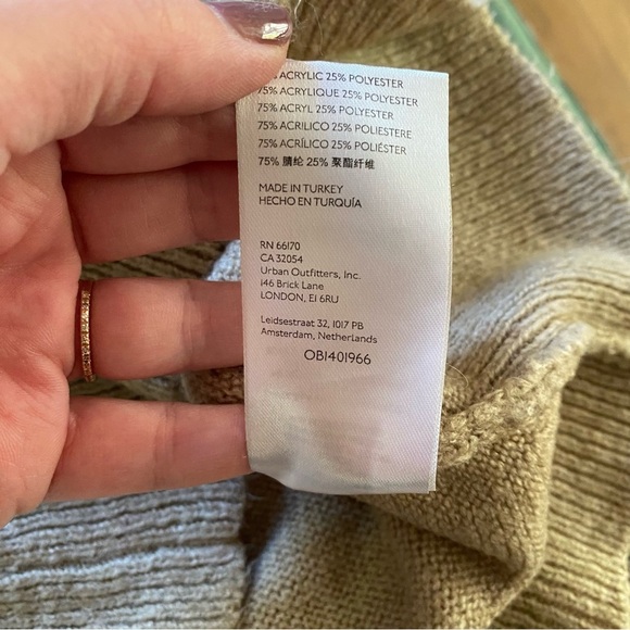 Anthropologie Tan Puff Sleeve Sweater - Picture 16 of 16